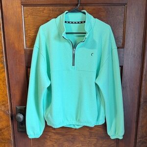 ZYIA Mint Green Quarter-Zip Sweatshirt